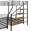 NicBex Twin over Full Bunk Bed Metal Bed Frame with Trundle, Storage Stairs and Full Length Guardrail, Space Saving, No Box Spring Required - 4 of 4