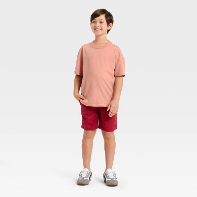 Cat & Jack Boys' Short Sleeve Oversized T-Shirt - Cat & Jack™ Orange L — фото 3