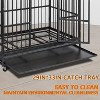 Heavy Duty Dog Crate, Indestructible Dog Kennel with Wheels and Removable Tray, Indoor Outdoor Cage Kennel with Sturdy Locks Design - 3 of 4