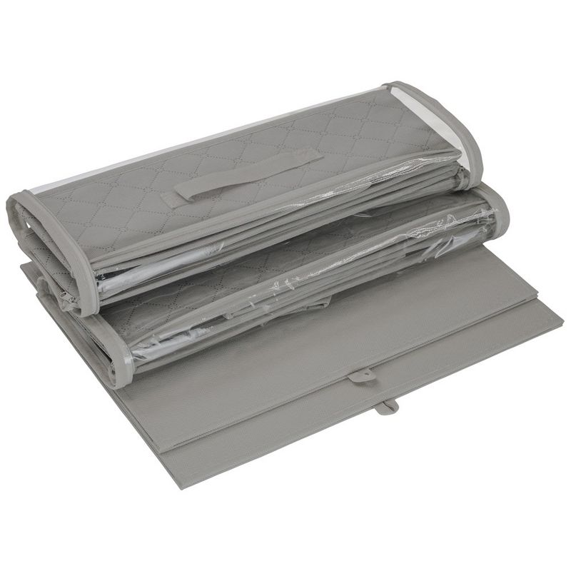 Sorbus Foldable Storage Bag Organizers (Gray|2 Pack), 4 of 5