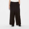 Women's Mid-Rise Waist Tie Slouchy Wide Leg Trousers - Wild Fable™ - 2 of 3