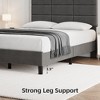 Modern Platform Bed Frame, Linen Upholstered Bed Frame with Adjustable Height Headboard and Strong Wooden Slats, No Box Spring Needed - 2 of 4