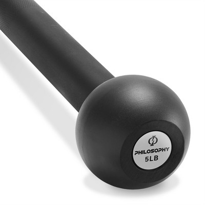 Philosophy Gym Steel Mace Bell 5 Lb, Mace Club For Strength Training