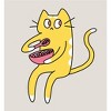 Derpy Kitty Cat With Pink Bowl
 Adult Long Sleeve Hoodie - 2 of 2