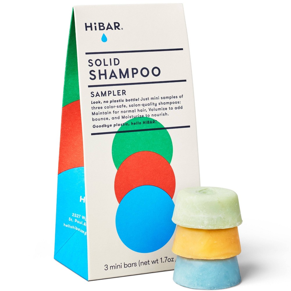 Photos - Hair Product HiBAR Sampler Shampoo 3 Mini Bars - 1.7oz