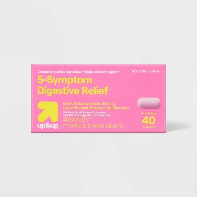 Digestive Relief Bismuth Caplets - 40ct - up&up™