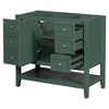 Osparple Modern Bathroom Vanity,Bathroom Sink Vanity with 1 Cabinet and 3 Drawers,Bathroom Sink Cabinet for Bathroom,Blue/Black/Green - 4 of 4