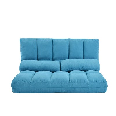 NicBex Double Folding Sofa Floor Recliner Sofa Futon Sofa with 2 Pillows Backrest Can be Adjusted Forward and Backward