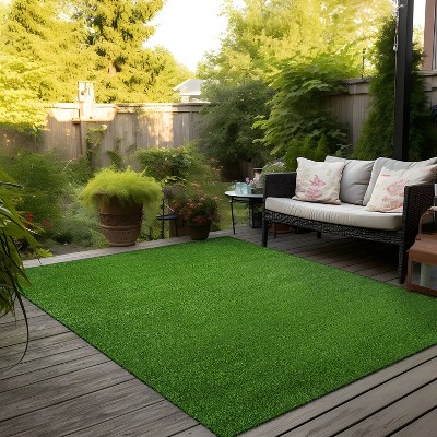 Green Artificial Grass Indoor/Outdoor Pet Training Area Rug