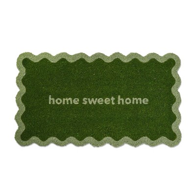 tag Home Sweet Home Shaped Pvc Coir Mat