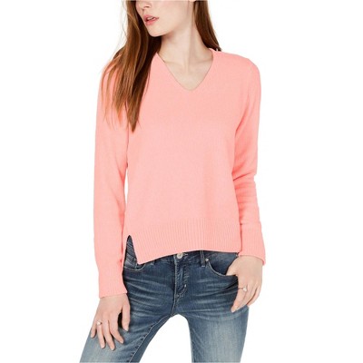 maison Jules Womens Chenille V-Neck Pullover Sweater