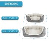 Arlee Home & Pet Cozy Orthopedic Eco-Friendly Durable Dog Bolster Bed - Charcoal Gray - M - 4 of 4