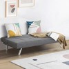 Costway Convertible Futon Sofa Bed Adjustable Sleeper with Stainless Steel Legs - 4 of 4