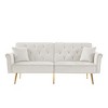 NicBex Velvet Loveseat Sofa,Mid Century Modern Tufted Sofa Couch with 2 Pillows and Nailhead Trim,2-Seater Loveseat for Living Room - 2 of 4