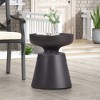ACEPANO 17.75 in. W Outdoor Lightweight Concrete Side Table-Dark Gray - 3 of 4