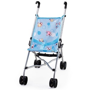 Buggy Doll Umbrella Stroller, Blue & Cows - 1 of 4