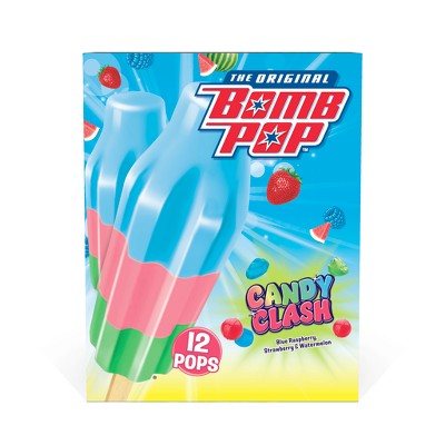 Bomb Pop Candy Clash Frozen Ice Pops - 21floz/12pk : Target