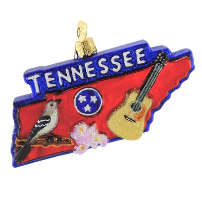 Old World Christmas 3.25 In State Of Tennessee Volunteer Music Tree Ornaments