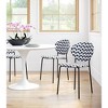 Zuo Clyde Dining Chair (Set of 2) Geometric Print  and  Black - image 4 of 4