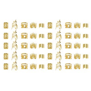 Unique Bargains Hollow-out Hair Cuffs Dreadlock 50 Pcs - 1 of 4