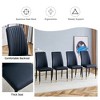 AZL1 Life Concept Accent Chairs a Set of 4 Dining Chairs, PU Material High Backrest Seats for Kitchens, Living Rooms, Black, 16.7"*17"*36.4" - 4 of 4