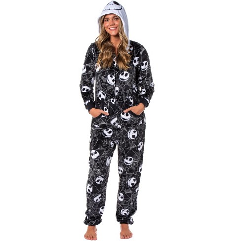 Nightmare Before Christmas Women s Jack Skellington Pajama Union Suit 2xl Multicolored Target