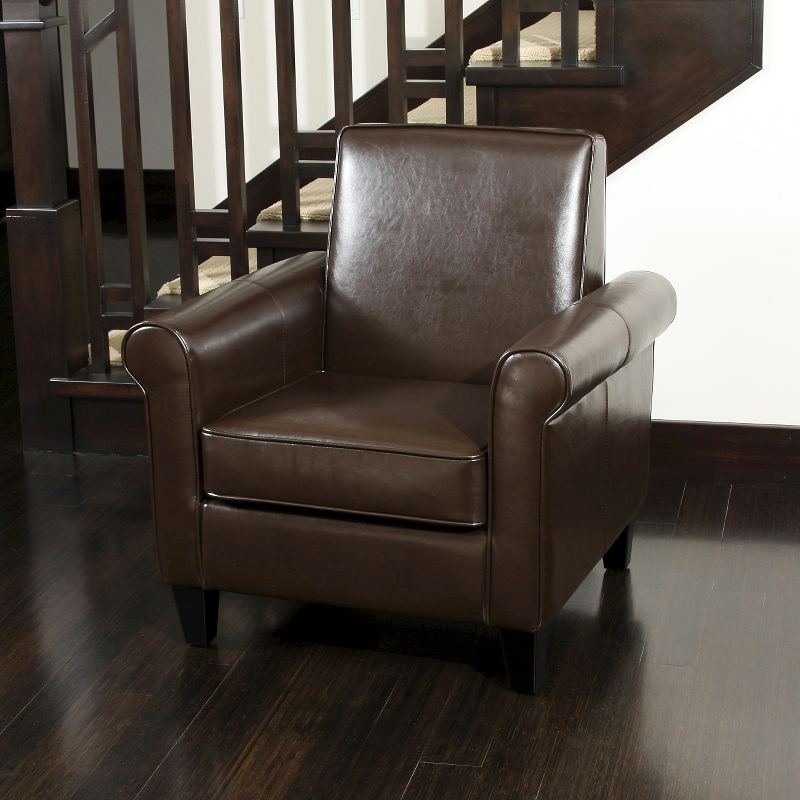Freemont Bonded Leather Club Chair - Christopher Knight Home, 5 of 9