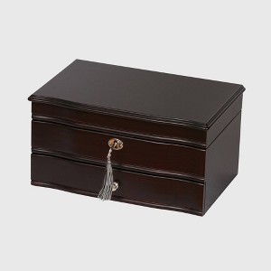Mele & Co. Davina Women's Locking Wooden Jewelry Box - Mahogany - 1 of 4