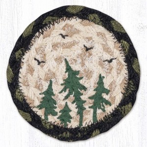 Hand-Stenciled Printed Jute Coaster – 5