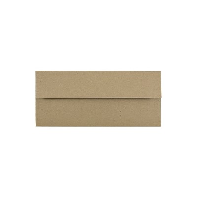 JAM Paper #10 Business Envelope 4 1/8" x 9 1/2" Brown Kraft 25/Pack (6314842)