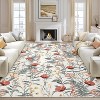 Farmhouse Floral Area Rug - Large Thin Indoor Carpet for Bedroom, Kitchen, Office - 4 of 4