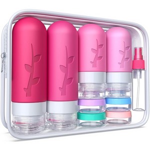 18 Pack Travel Bottles for Toiletries, TSA Approved Leak Proof Silicone Containers for Refillable Shampoo - 1 of 4
