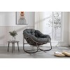 NicBex Rocking Chair Outdoor Rattan Glider Rocker Chair Accent Chair Reading Chair Comfy Chair for Front Porch, Living Room, Patio, Garden - 3 of 4