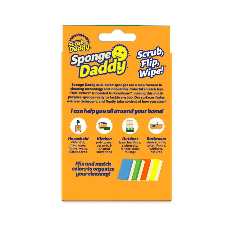 Scrub Daddy Sponge - 4ct: Non-Abrasive Cleaning Tools, Polyurethane Foam, Multi-Surface Use, For Dishes, 5 of 11