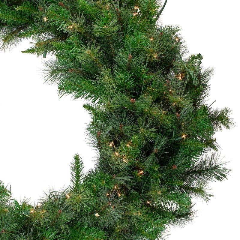 Northlight Real Touch™️ Pre-Lit Canyon Pine Mixed Artificial Christmas Wreath - 48" - Clear Lights, 3 of 7