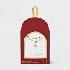 14K Gold Dipped Beaded Initial Necklace Set 2pc - A New Day™ Gold/Marron - 3 of 4