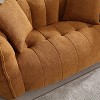 65.1'' Soft beanbag chair with high resilience foam core for two people Yellow - 3 of 4