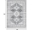 Washable Boho Rug Ultra-Thin Distressed Vintage Rug Low-Pile Floor Carpet Stain Resistant Rugs for Living Room Bedroom Dining Room Office - 2 of 4
