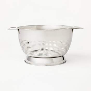 3qt Stainless Steel Colander Silver - Figmint™
