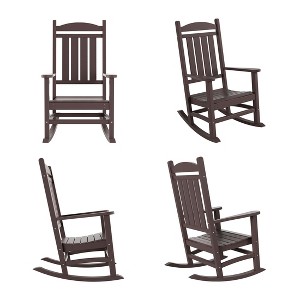 WestinTrends All-Weather Outdoor Patio Poly Classic Porch Rocking Chair (Set of 4) - 1 of 2