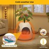Sandinrayli  4-in-1 Kitty Cat Bed Heated House Condo with Replaceable Scratching Board, Heating Pad and Air Purifier for Indoor Cats - 4 of 4