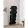 Runesay White Flannel Full Length Wave Floor Mirror with Stand - 4 of 4