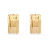 Steeltime Ladies stainless steel huggie earrings. Color Options: Silver, Gold, Rose Gold - 2 of 4