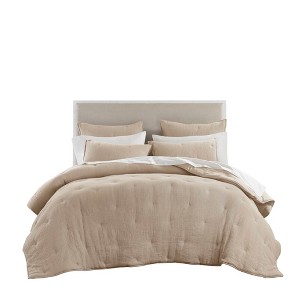 Remi cotton gauze embroidered Quilt Set - 1 of 4