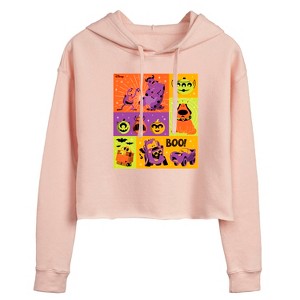 Women's - Disney - Halloween Movies Grid Cropped Graphic Hoodie - 1 of 3