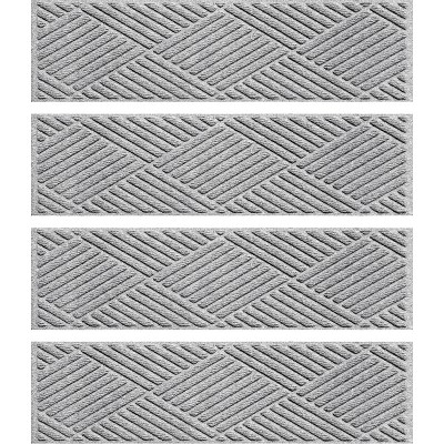 WaterHog 8.5"x30" Set of 4 Diamonds Indoor/Outdoor Stair Treads Door Mats