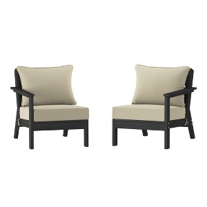 WestinTrends Avalon Outdoor Patio HDPE Sectional Sofa with Patio Cushions - 1 of 4