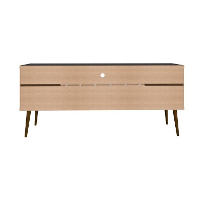 Bradley 63'' Matte Black Mid-Century Modern TV Stand with Storage