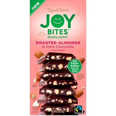 Russell Stover Joy Bites Roasted Almond Dark Chocolate Bar - 2.8oz