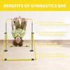 Gulches Yellow Multi-Functional Adjustable Height Children's Horizontal Gymnastic Bar With Bear Rings - 3 of 4